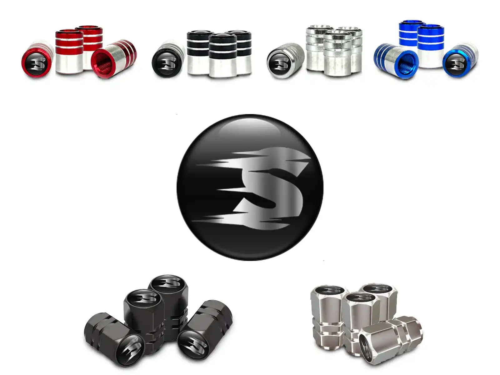 Tyre Valve Stem Caps Bicycle Minimal Finish